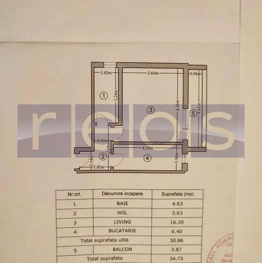 VANZARE GARSONIERA 35MP SALAJAN TRAPEZULUI CENTRALA PROPRIE BLOC 2015 - Poză 7