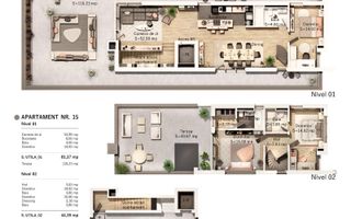 Penthouse cu terasa de 150 mp! Cu panorama spre Parcul Central! - Poză 2