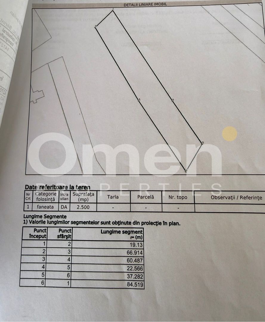 Teren intravilan 2500 mp in Berinta | Front stradal 22.5 m - Poză 3