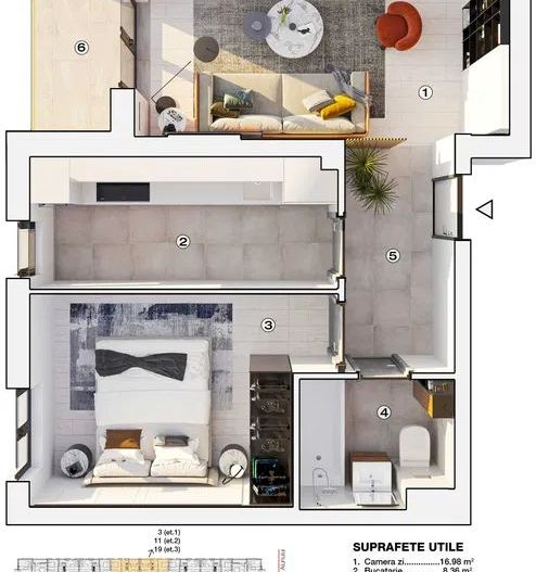 AP 2 CAMERE ENCORE RESIDENCE, INCALZIRE PARDOSEALA, BLOC NOU, COMIS 0% - Schiță 9