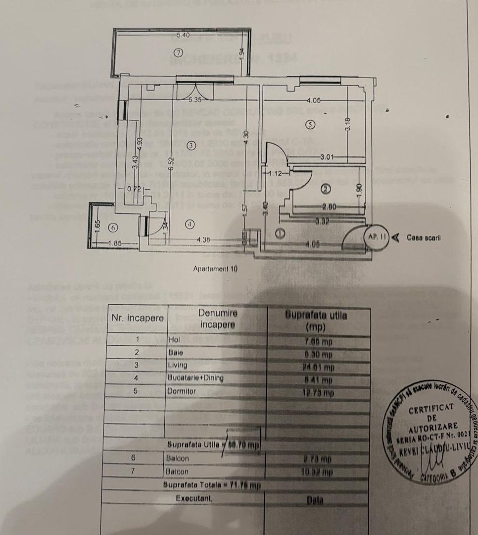 Apartament 2 camere Tomis Plus - loc parcare subteran - Schiță 12