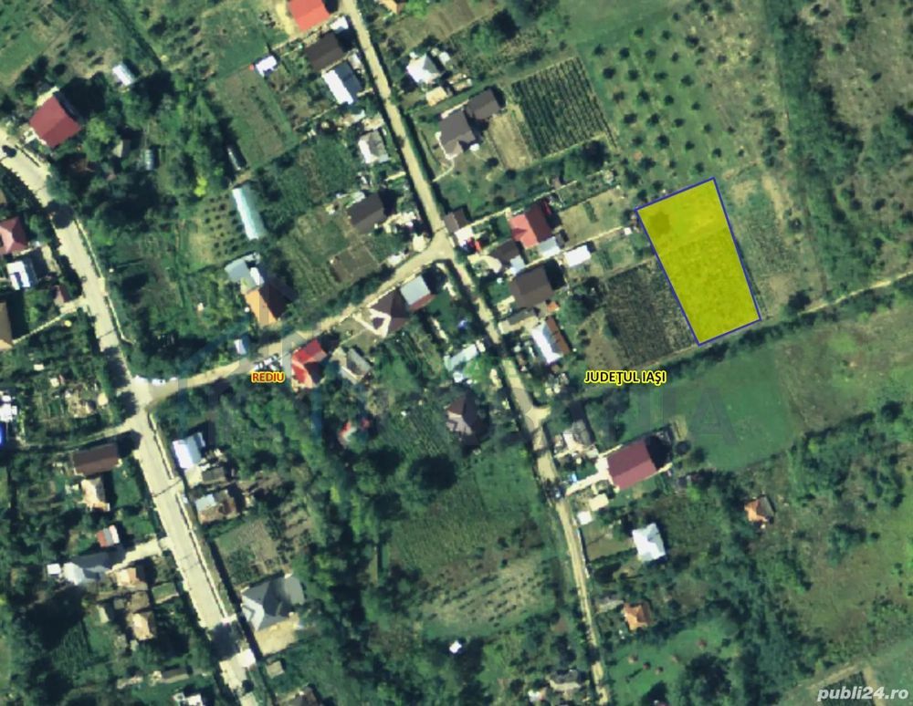 Teren intravilan 1308 mp Rediu | 9 min (5.8 km) Copou 9 min (5.8 km) Pacurari - Poză 1