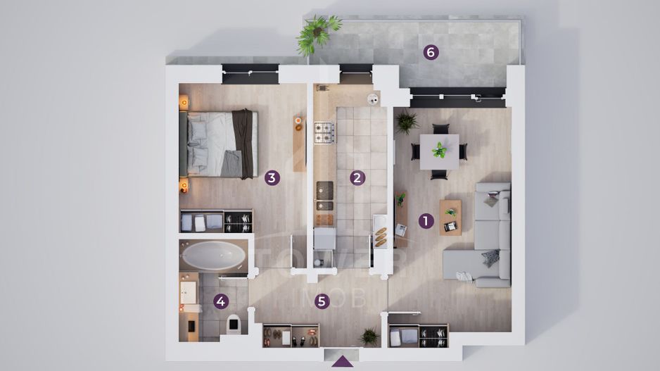 Vanzare  apartament cu 2 camere. Rate la dezvoltator pe 7 ani. - Poză 4