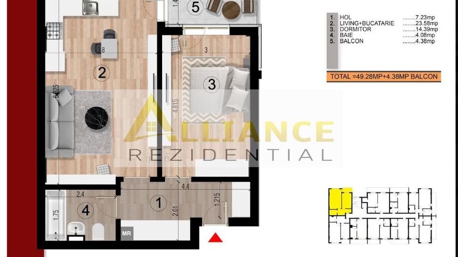 2 CAMERE | 53,66 MP | CAMPUS SCOLAR 650M | METROU 15 MIN | 99.500€ - Poză 10