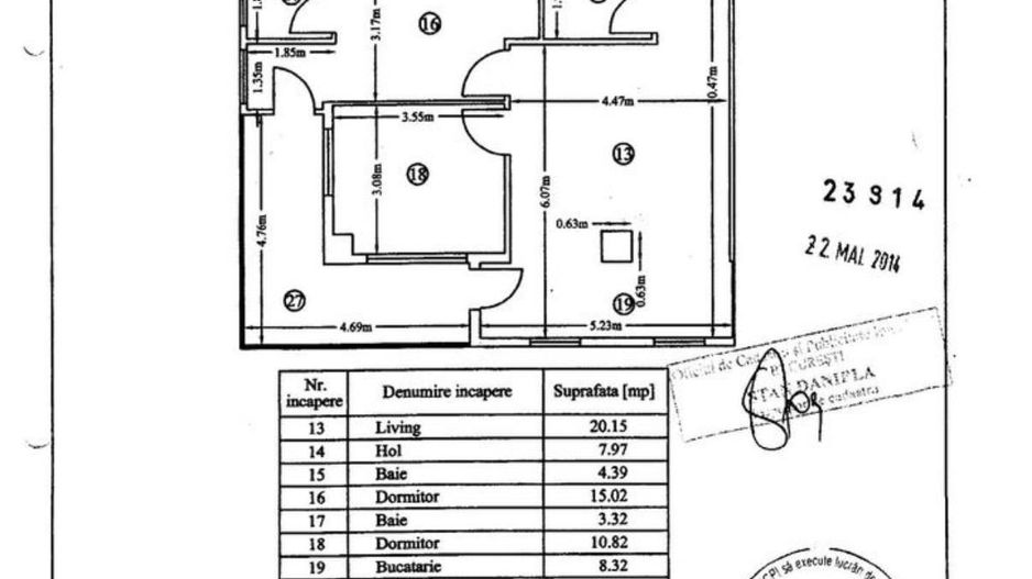 3 CAMERE ‖ BLOC  2014 ‖ CALEA CALARASI ‖ 10 MIN METROU MUNCII - Schiță 9