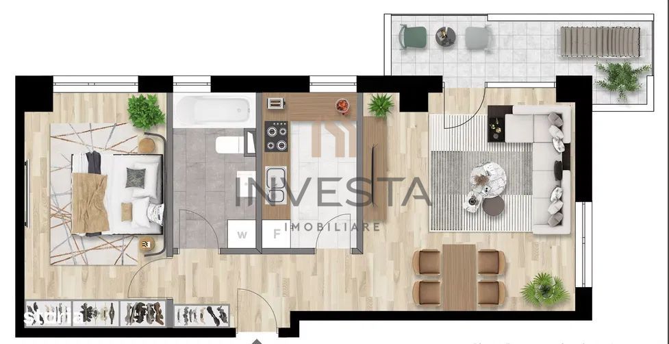 Apartament finisat 2 camere in ansamblu rezidential exclusivist! - Schiță 9