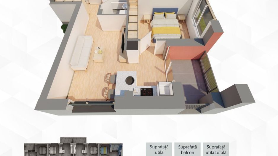 Apartament 2 camere, etaj 2, bloc R39, Ared City Arad - Poză 2