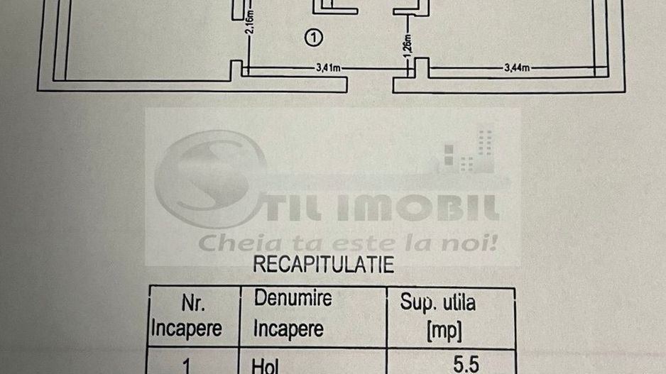 Apartament cu 2 camere Cug - Brd - 105.000 euro ! - Schiță 7