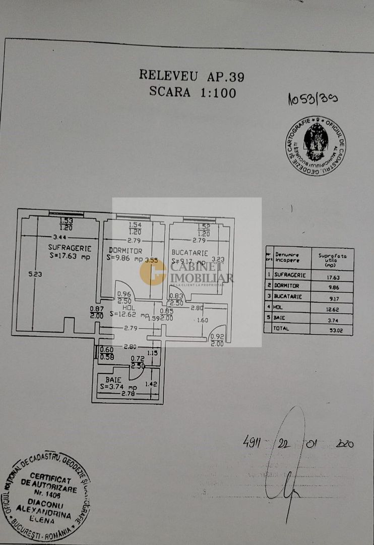 2 Camere-53MP | Decomandat | 1980 | Reabilitat | Credit | POLITEHNICA - Schiță 9