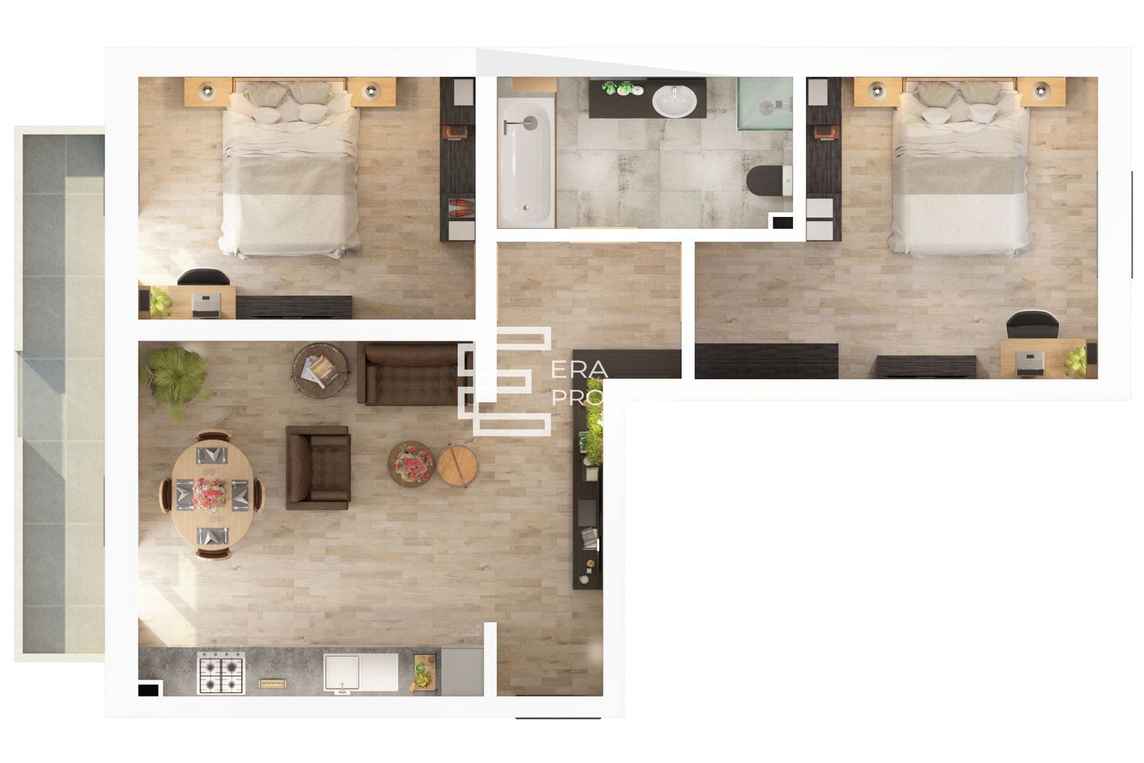 Apartament 3 camere   Doamna Stanca, Selimbar - Schiță 9