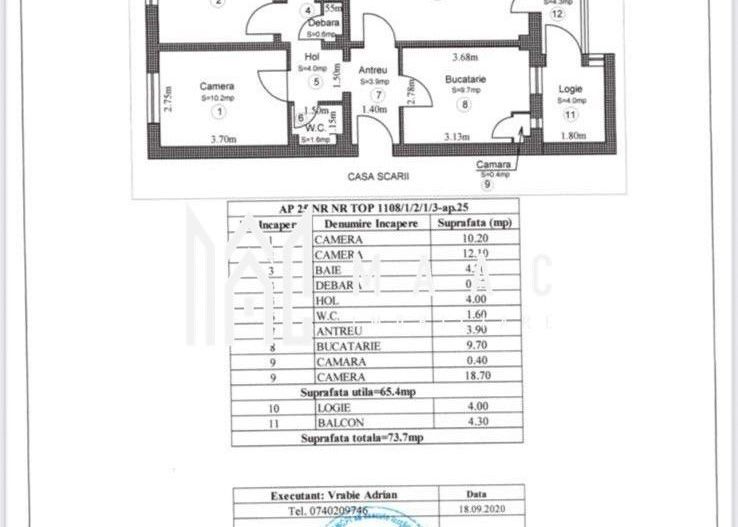 Apartament 3 camere | Etaj 3 | Balcon | Pivnita | V Aaron - Poză 2