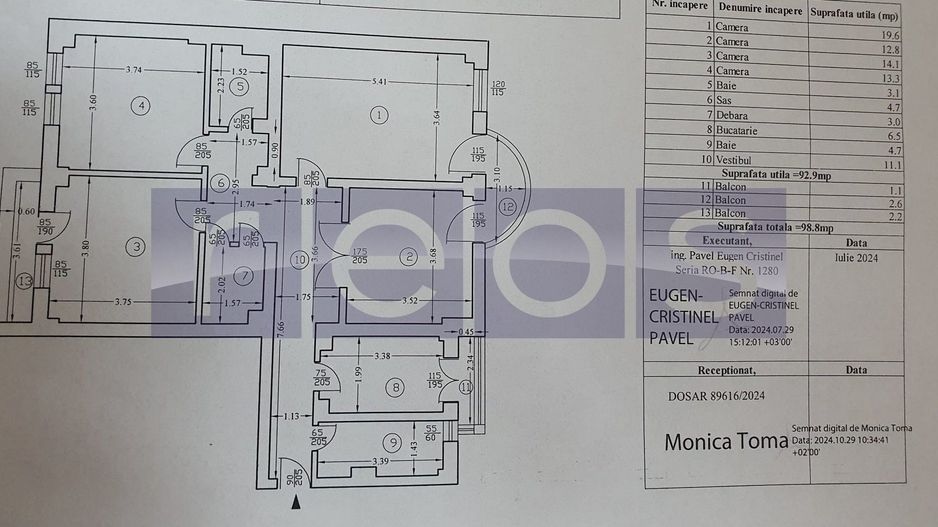 VANZARE APARTAMENT 4 CAMERE DUBLU VEDERE ULTRACENTRAL UNIRII - Poză 19