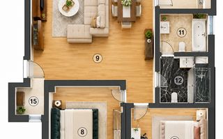 APARTAMENT EXCLUSIVIST 3 CAMERE | KISELEFF | 2 BĂI | PARCARE SUBTERANĂ - Poză 10