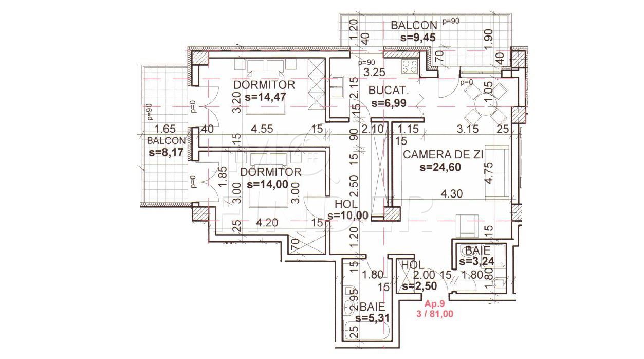 Vanzare apartament 3 camere Andrei Muresanu 81 mp utili, imobil nou - Poză 3