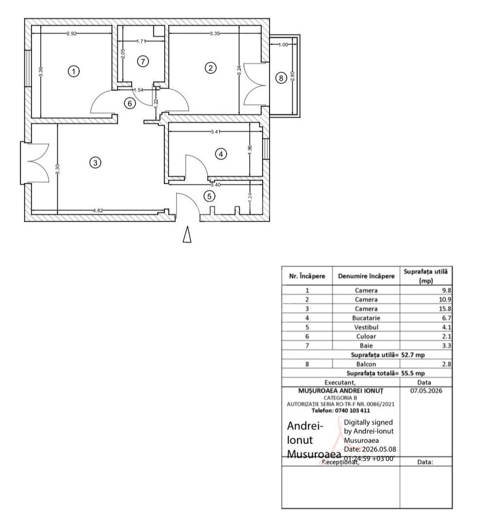 Muncii Basarabia Stradal, Ap 3 Cam, Renovat, Centrala Termica - Schiță 22