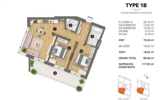 Tomis Plus - Celine Elegance - Vânzare apartament cu 3 camere, etaj 2. - Poză 46