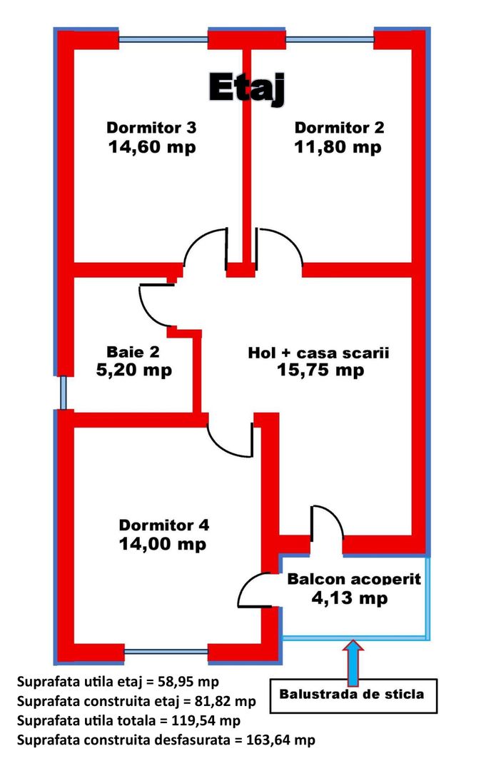 Casă nouă – Cartierul Oncea, Oradea, 5 camere, teren 405mp - vânzare - Poză 14