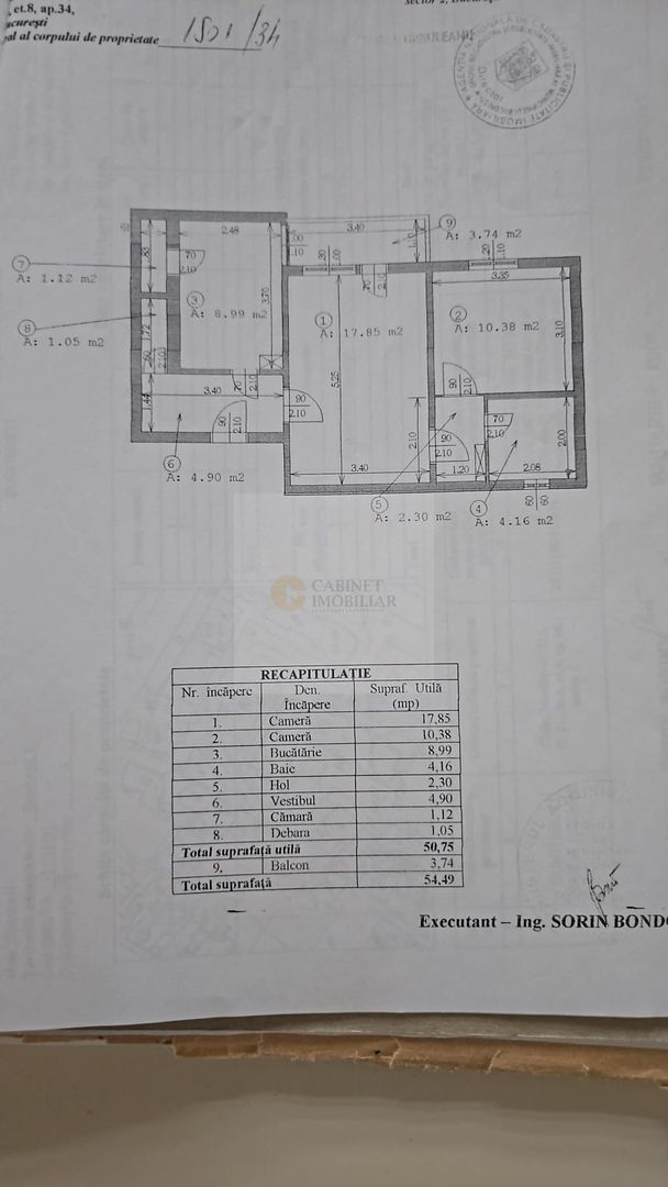 2 camere I Calea Mosilor - Eminescu I 55 mp I bloc 1982 - Poză 14