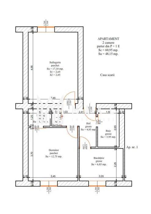 Apartament 2 camere | Parter | Decomandat | 48 MP | Turnisor - Poză 7