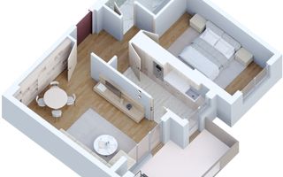 52.6 mp Util + Balcon 11.4mp | Apartament 2 camere, Comision 0 - Pallady - Poză 5
