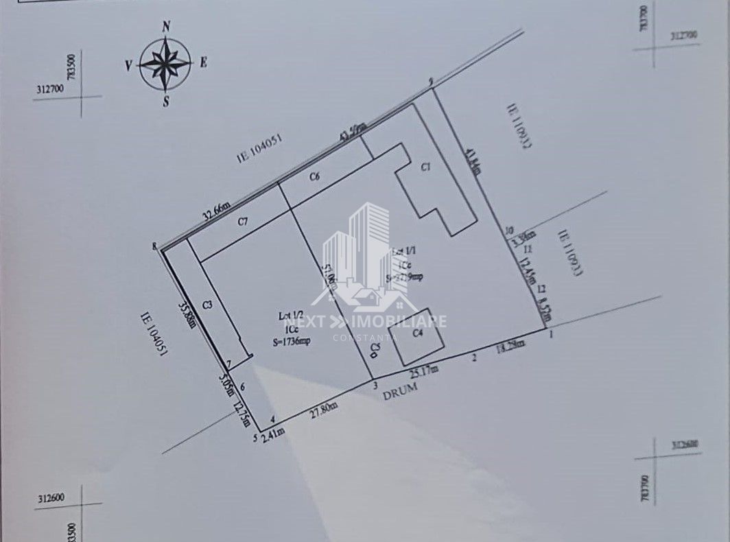Ovidiu | Teren 1.736 mp | Deschidere 30,21 ml | Construcții existente - Poză 3
