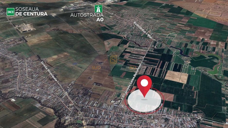 Lot teren intravilan de vanzare, 500 mp, ideal investitie,Comuna Vidra - Poză 2