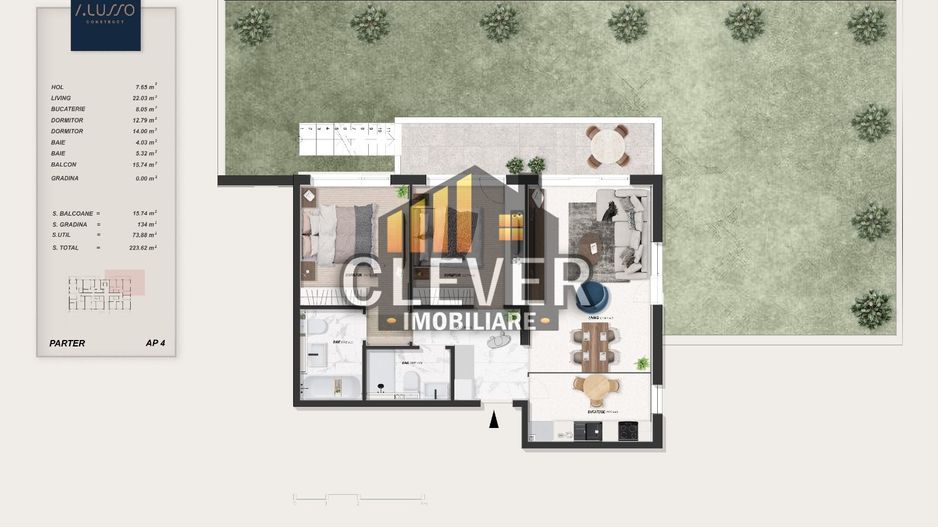 3 Camere cu Grădină 134 mp | Terasă | Pallady | Comision 0% - Poză 1