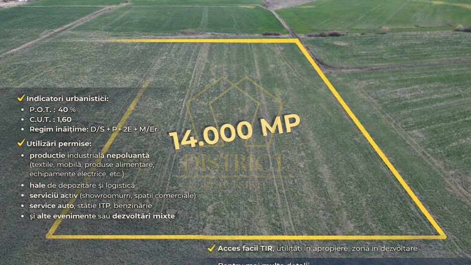 Teren industrial de vânzare Covaci | 14.000 mp | Viitoare centura Covaci - Poză 1
