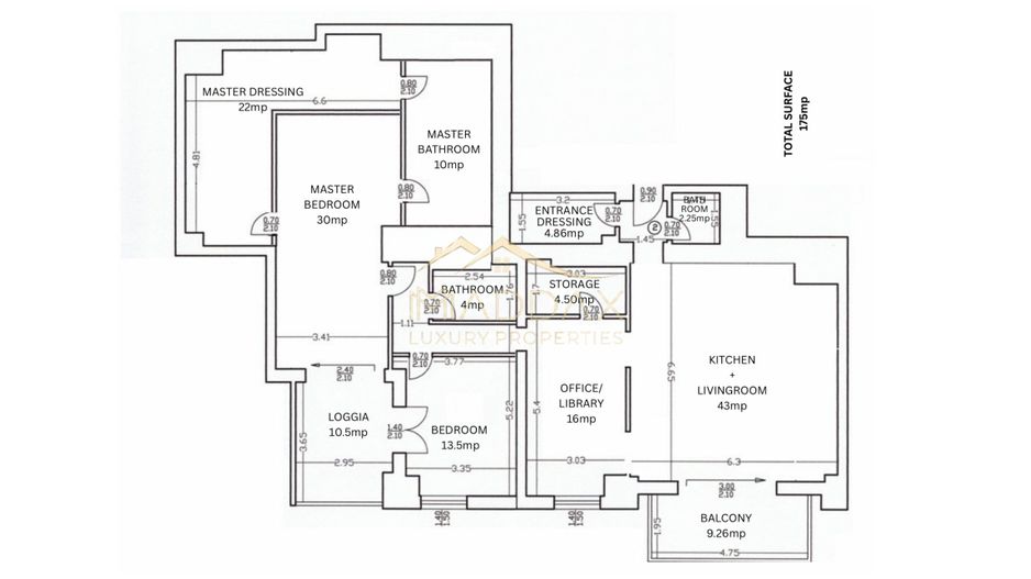 Apartament cu 4 camere Unic *180mp* // Vedere Panoramica catre lac // Floreasca - Schiță 66