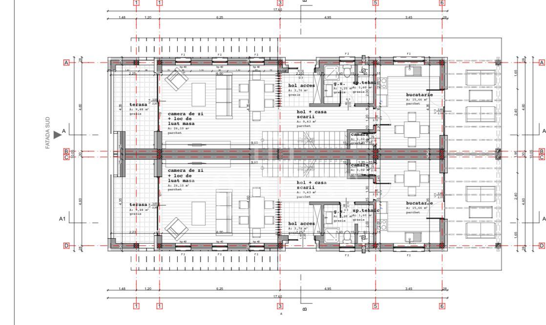 Casă de tip duplex de vânzare | Stadiu semifinisat | Zona Voroneț - Poză 12