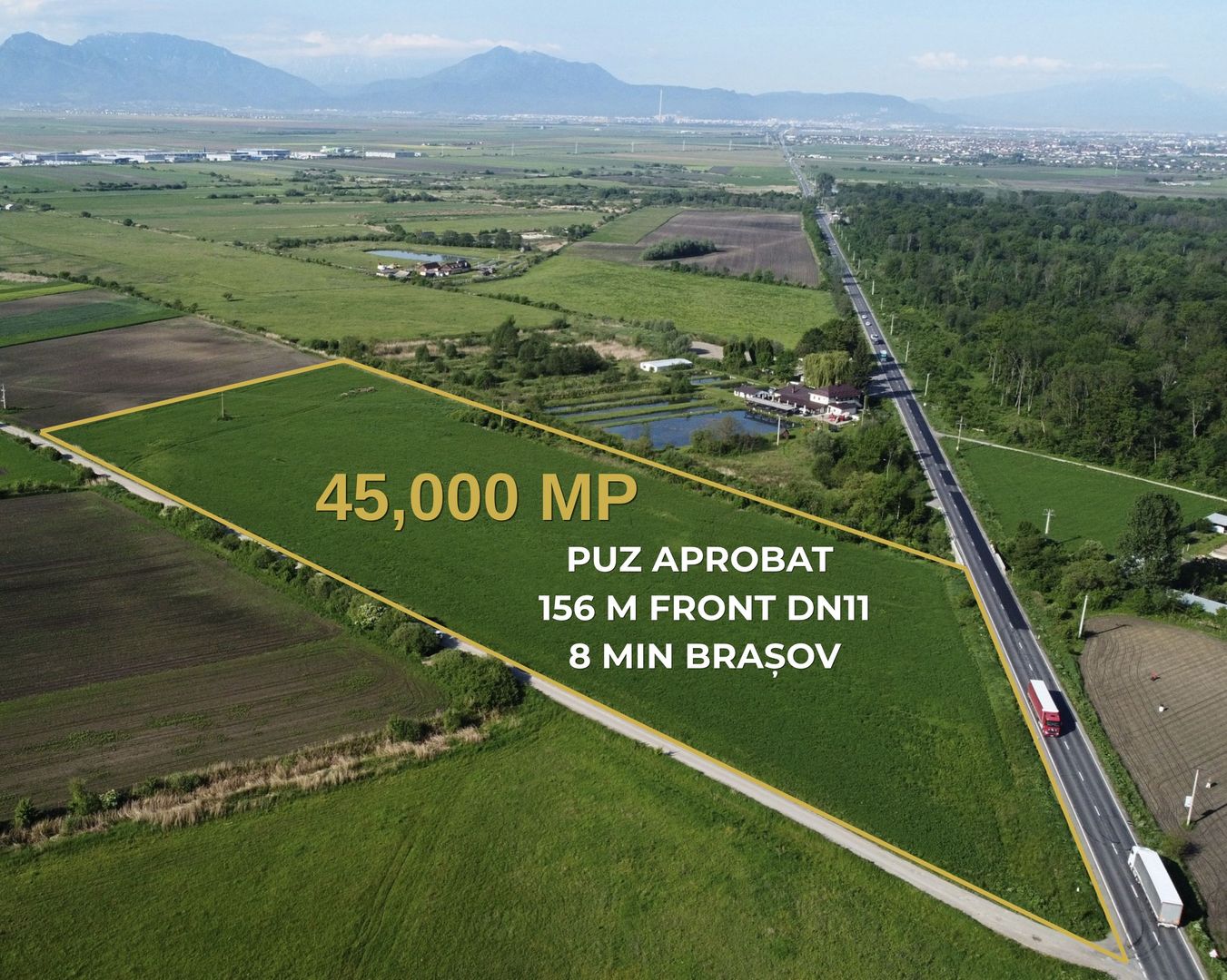 TEREN 45.000 MP | PUZ APROBAT | 156 M FRONT DN11 | PREJMER - BRASOV - Poză 4