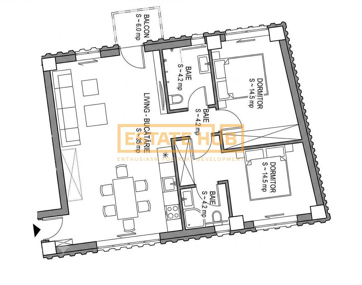 Apartament premium cu 3 camere | Marina Properties | Comision 0% - Poză 2