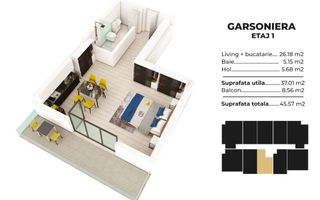 Studio spatios la cheie Sea Breeze Residence II Mamaia Nord - Poză 2