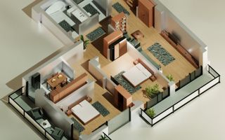 Tomis Nord - Vanzare apartament decomandat cu 3 camere, bloc nou. - Poză 1