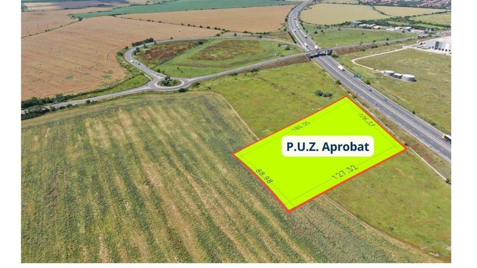 Teren Industial Arad sud, DN69, A1, centura Arad Sud Est, PUZ aprobat - Poză 1