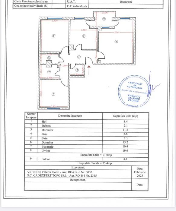 APARTAMENT 3 CAMERE | DECOMANDAT | ST 76MP | VIRTUTII | BLOC 1989 - Poză 10