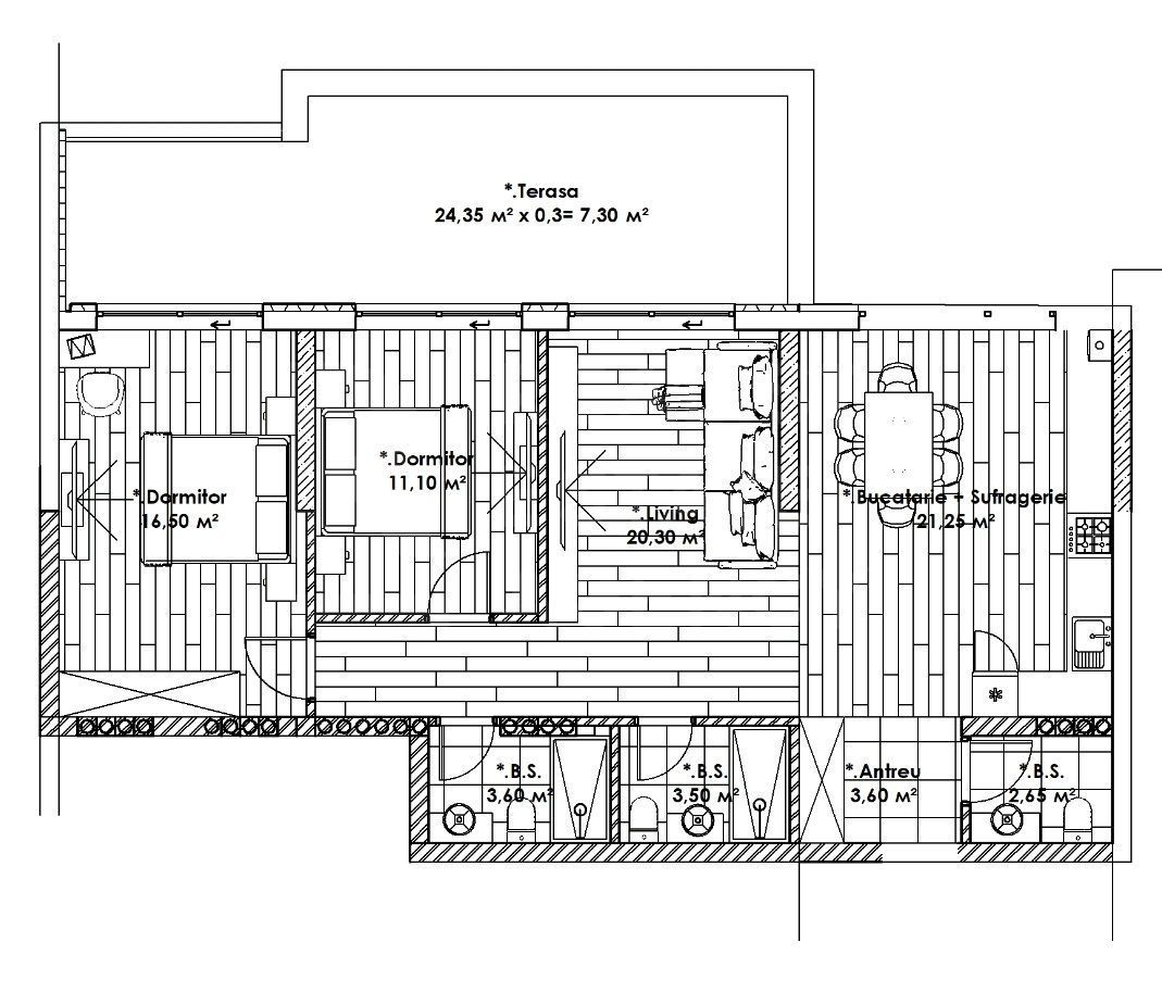 Vânzare, apartament,3 camere, strada Circului, Rîșcani - Poză 2