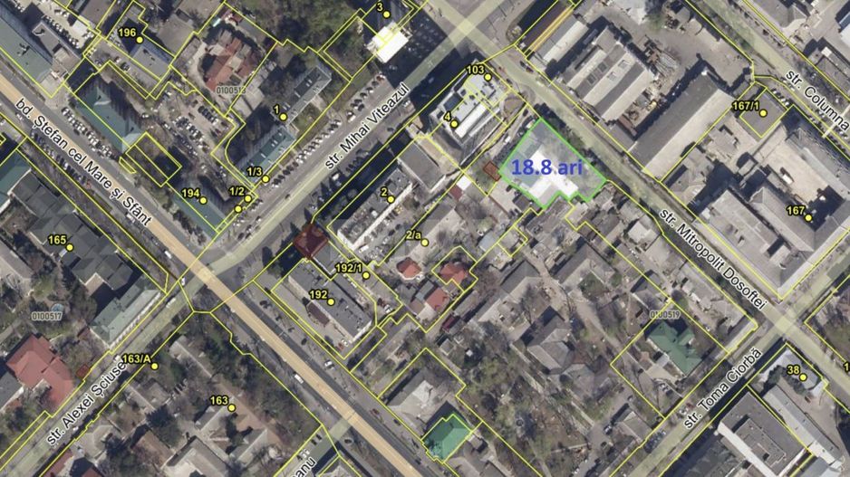 Teren de vânzare str. Mihai Viteazu, Chișinău - Poză 1