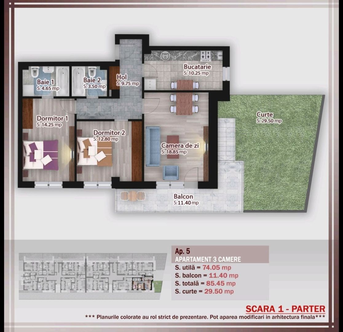 Apartament 3 camere cu GRADINA PROPRIE,Theodor Pallady,Titan,Metrou - Poză 1