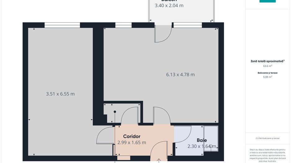 Apartament cu 2 Camere în zona de Nord - Poză 8