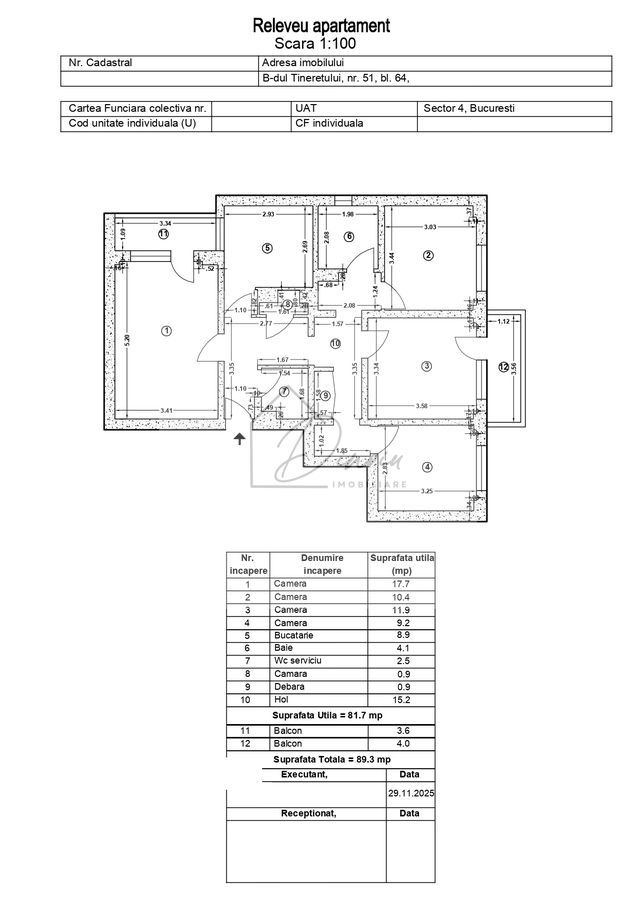 Apartament 4 camere B-dul Tineretului I Locatie excelenta I COMISION 0 - Poză 3