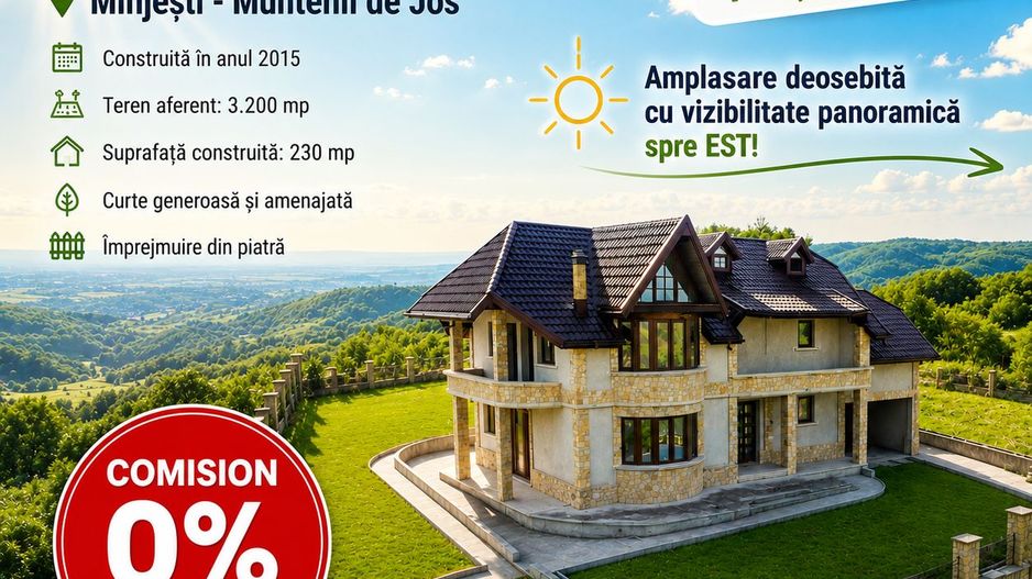 Casă spațioasă cu teren generos de 3.200 mp, VASLUI - MÎNJEȘTI; - Poză 1