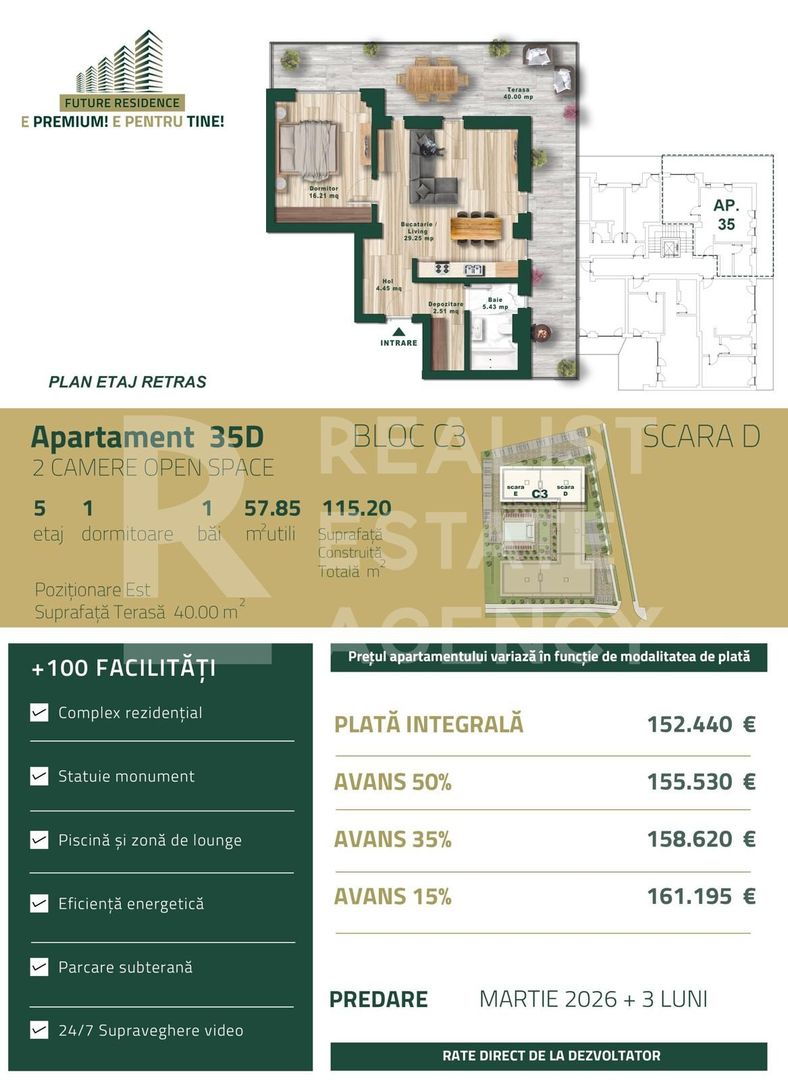 Vânzare, apartament, 2 camere, zona Torontalului, Timișoara - Schiță 8