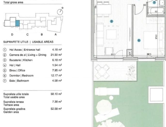 Apartament 2,5 camere cu grădină privată de 52 mp  Escape Synergy - Poză 17