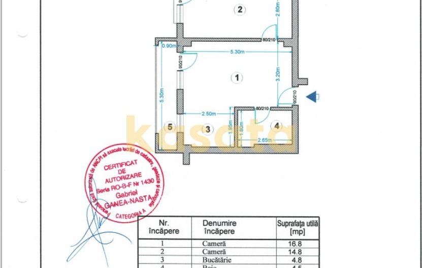 OPORTUNITATE | APARTAMENT 2 CAMERE  | BANEASA | LOC DE PARCARE - Schiță 7