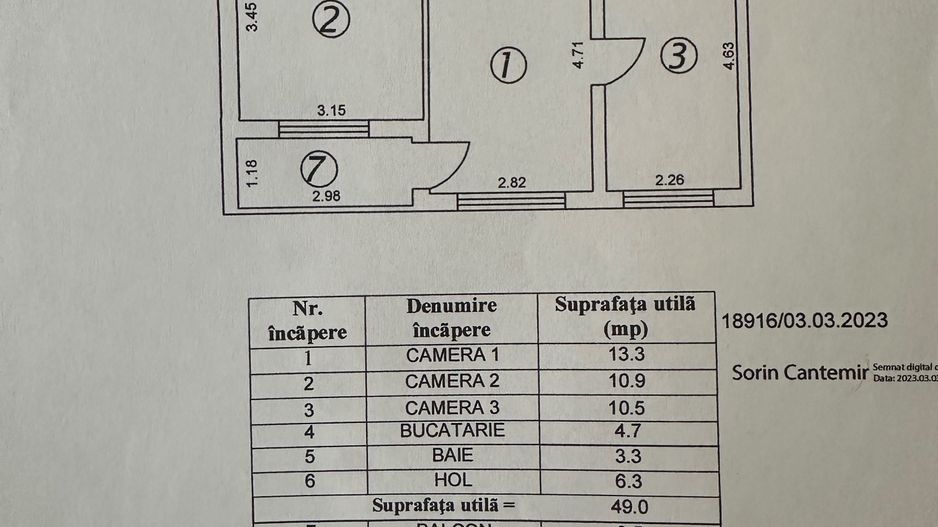 Apartament 3 cam Micro 38 ,et 3,mobilat si utilat - Poză 8