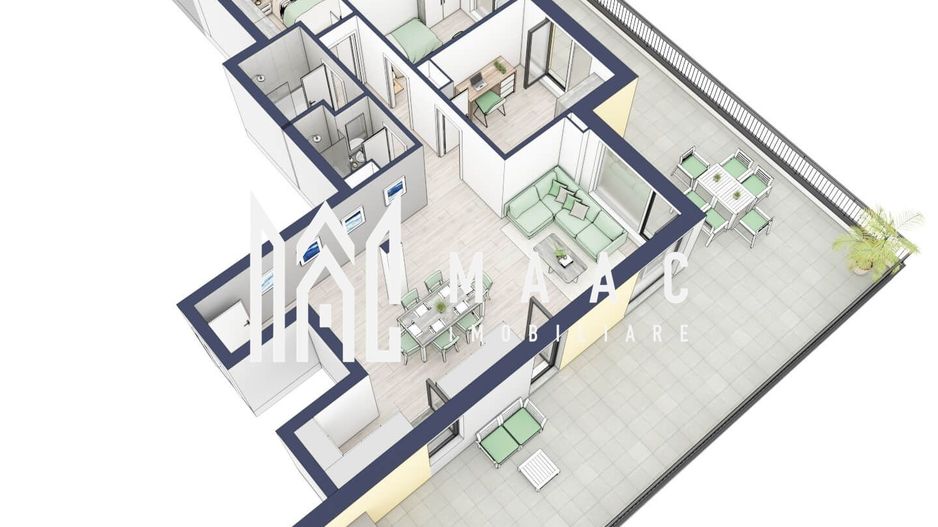 Penthouse 3 camere | Etaj 4 | Balcon 107.2 mp | Turnisor - Poză 5