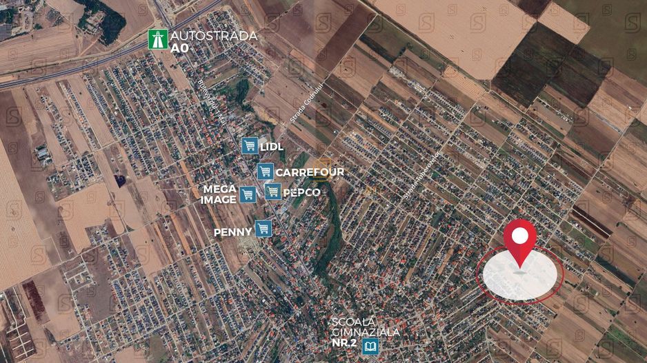 Teren intravilan, 500 mp, Str. Trandafirilor - Comuna Berceni - Poză 3