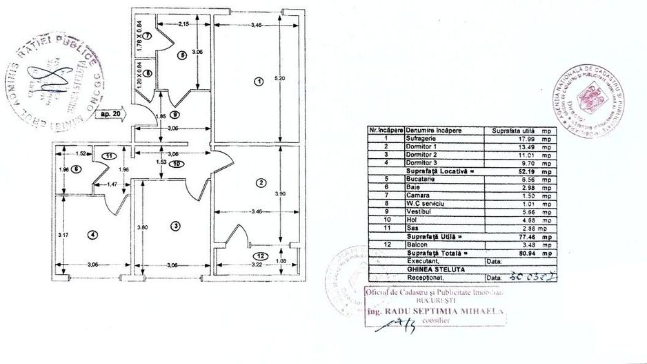 Vanzare Apartament 4 camere, 81 mp, balcon, bloc reabilitat, Rahova - Poză 8