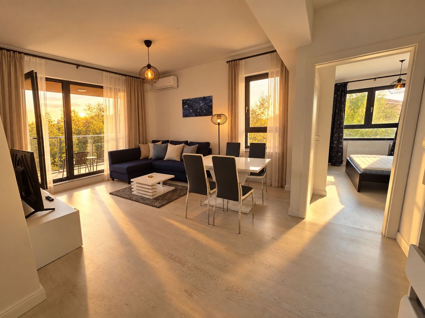 Apartament 2 camere de închiriat în Pipera, 56 mp, 550 €/lună, mobilat - Poză 1